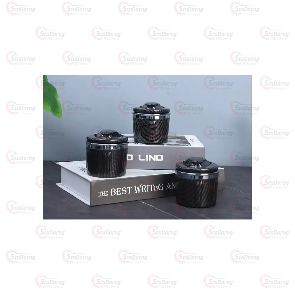 Попільничка З Підсвічуванням Car Ashtray Carbon X3 8*8*6,5см  - фото 2