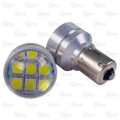 Світлодіод LED P21W 12V Білий Лінза 9led
