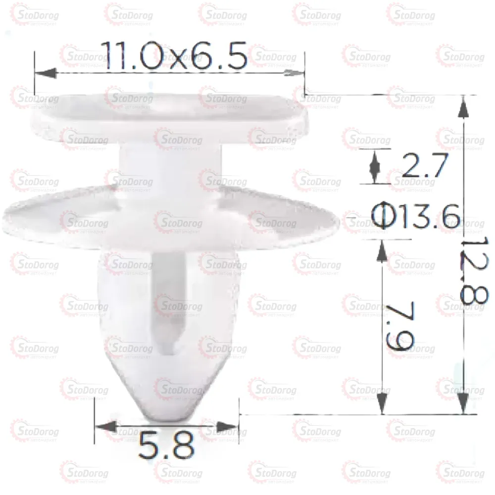 Кліпса двері VW Seat Skoda  - фото 1