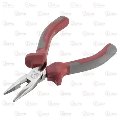 Довгогубці прямі 115мм, прецизійні, комбіновані рукоятки INTERTOOL NT-0102