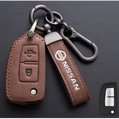 Чохол Для Ключа Nissan №2-2 кнопки викидний Коричневий