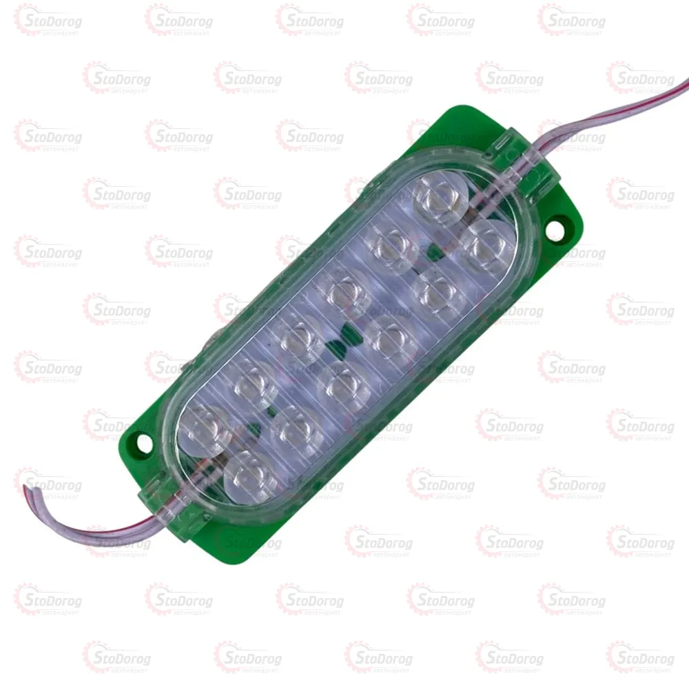 Модуль LED 12V зелений 12 SMD LONG 