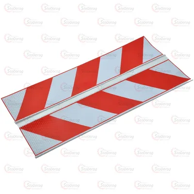 Стрічка Світло- Відбивна Червоно-Біла 9х40см Негабаритний Вантаж