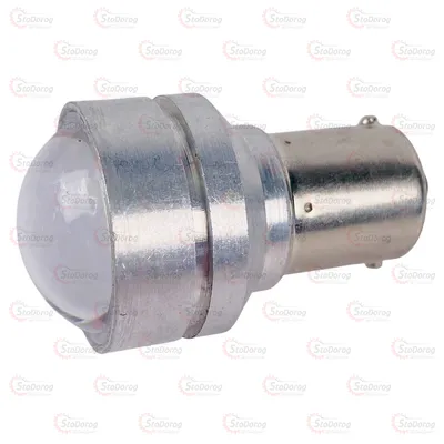 Світлодіод LED P21W 12V Білий Лінза 9led 2