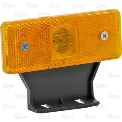 Габарит - Жовтий 110х42мм 24V Led 4 Діод Гумовий Кронштейн YP-24