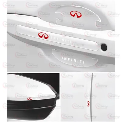 Плівка захист дверних ручок від подряпин Infiniti силіконова прозора (8шт)
