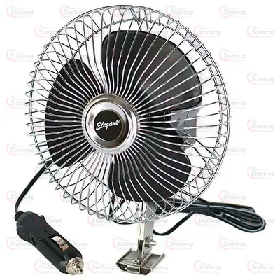 Вентилятор 12V 6 дюймів Elegant 101 541 металева сітка кут повороту 120* 2