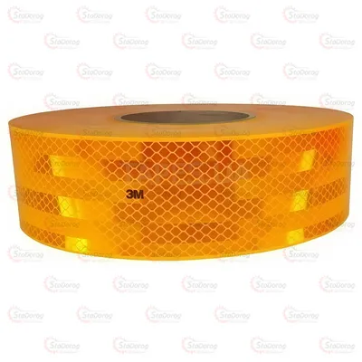 Стрічка Світло- Відбивна Жовта 1м.п. (3m) Покращена (Соти-Смуга)