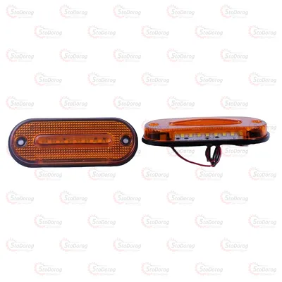Габарит - Жовтий 125х50мм 12/24V Led 9Y/9W (Два Режими) Біла Підсвітка 2