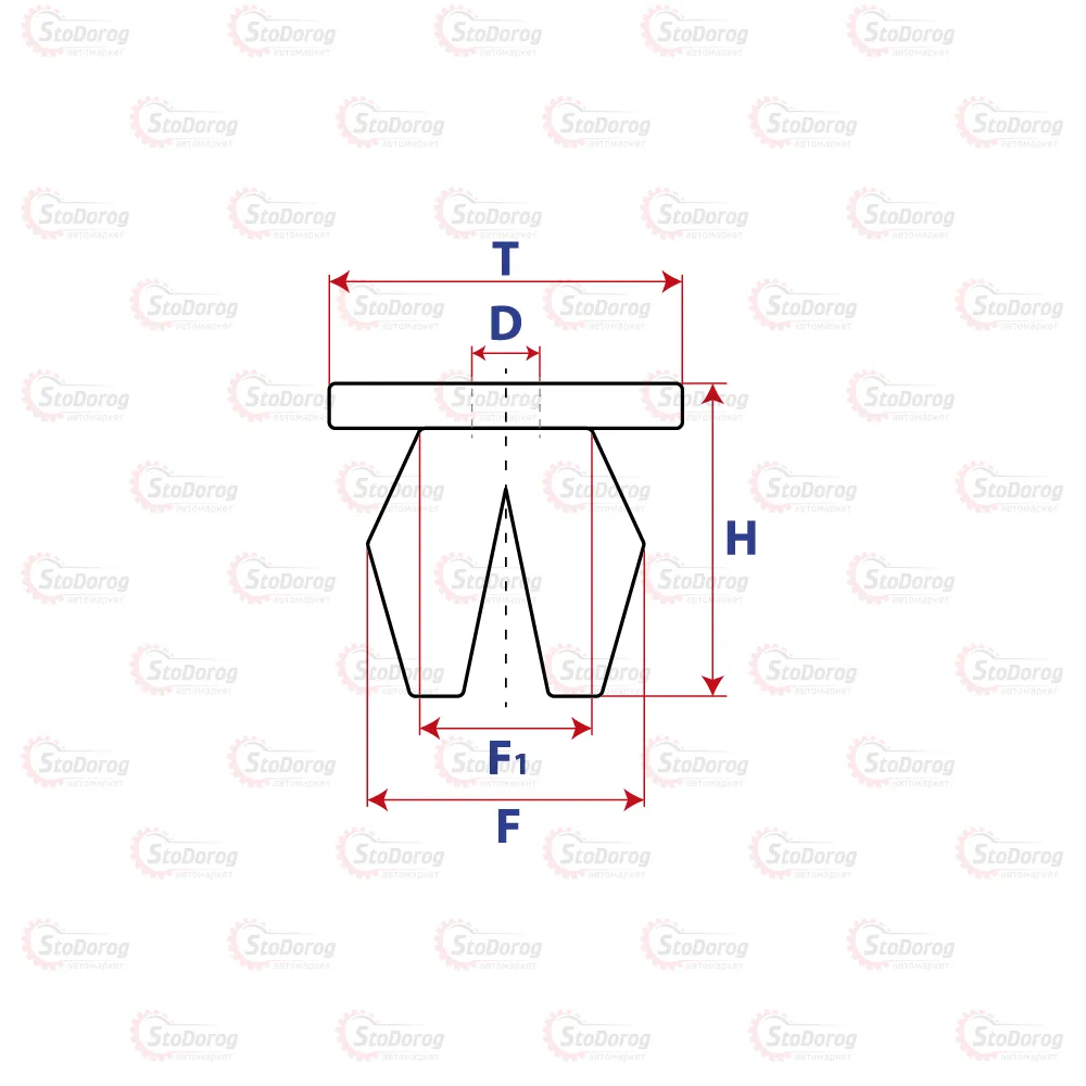 Втулка - Вставка автомобільна 14серія 14550 14550  - фото 1