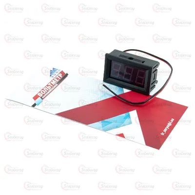 Вольтметр 6 V,12 V,24 V з дисплеєм врізний з проводом ЗОРЯ