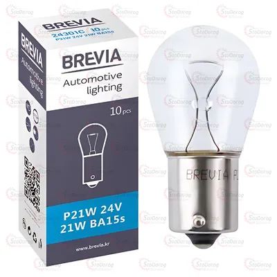 Лампа розжарювання P21W 24V Brevia 24301C