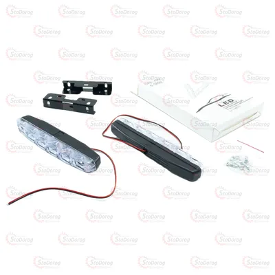 ДХО LED 12V 6-5050 155x16мм SMD 2шт