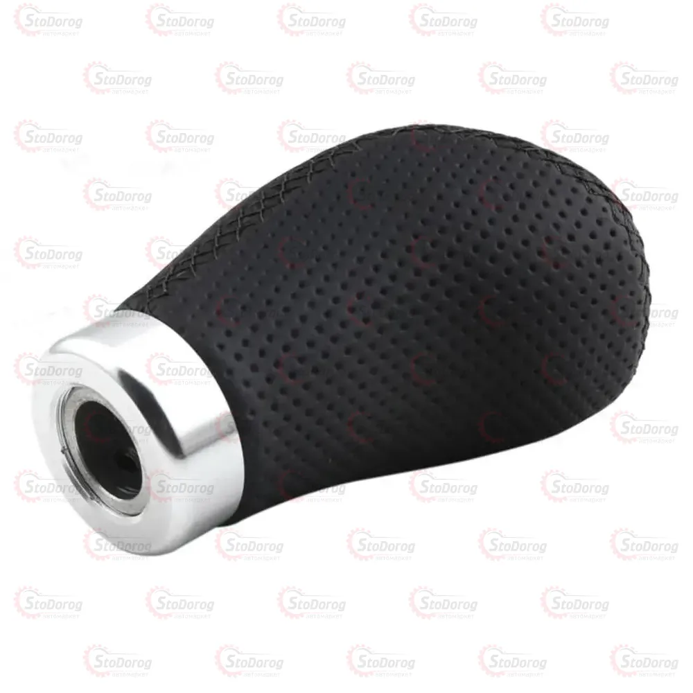 Ручка КПП F-5896BK Чорна перфорація (нитка чорна)  - фото 1