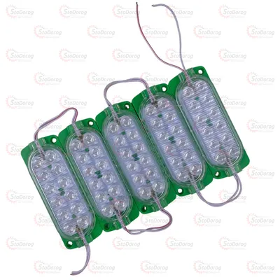 Модуль LED 12V зелений 12 SMD LONG 2