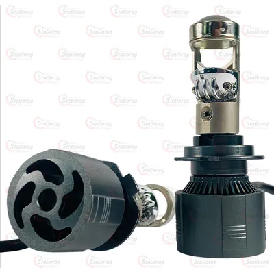 Лампа LED H7 12-24V 5700K 38W Лінза G01