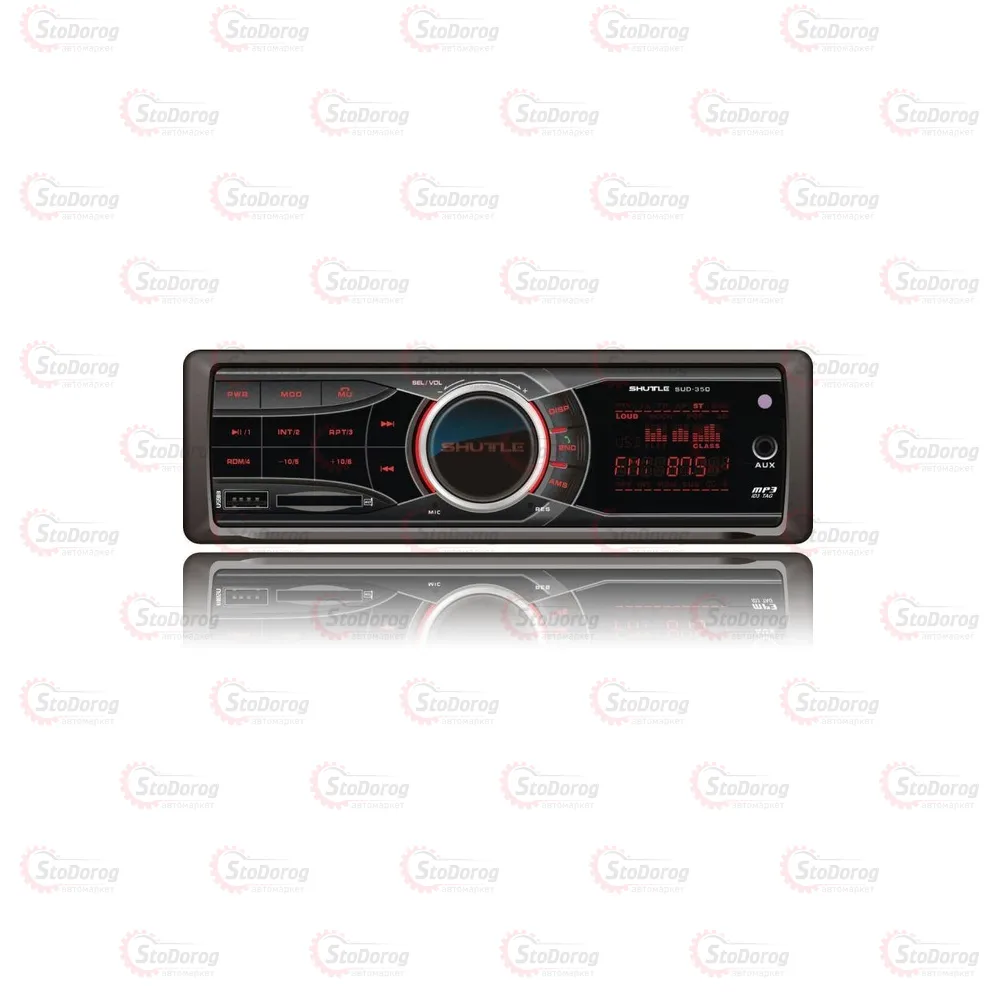 Автомагнітола Shuttle SUD350 (Black/Red) BT/USB/SD/Пульт/Посилена Якість Звука 4х50W 