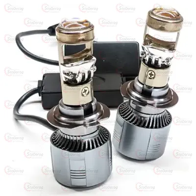 Лампа LED H7 12-24V 5700K 38W Лінза G01 2