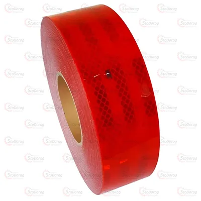 Стрічка Світло- Відбивна Червона 1м.п (3m) Покращена (Соти-Смуга)