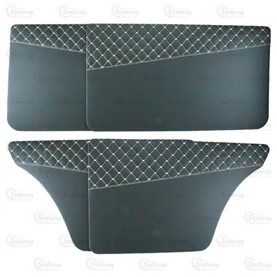 Карти Дверей 2101-07 Чорні Ромб  Біла Нить