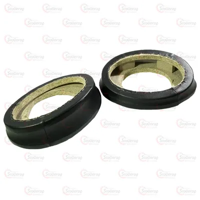 Подіум динаміка ОВАЛ (2шт) низький двошаровий чорний шкірозамінник