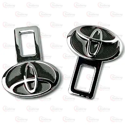 Заглушка ременя безпеки (2шт) метал Toyota Black
