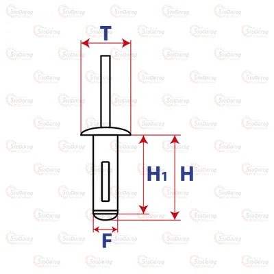 Заклепка автомобільна 25серія 25025 25025 2