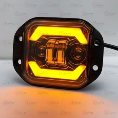 Фара-LED-Bi Квадрат 36W 125*90*55мм 10-30V Дальнє/Ближнє W+Y+DRL+Поворот 2