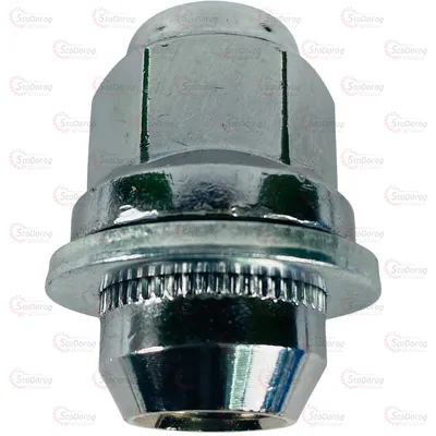 Гайка Колісна M12x1,25x37.5мм Прессшайба D-22 Хром Ключ 21