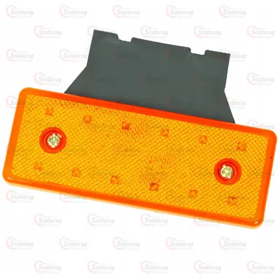 Габарит - Жовтий 110х42мм 24V Led 12 Діод Гумовий Кронштейн TAS-009
