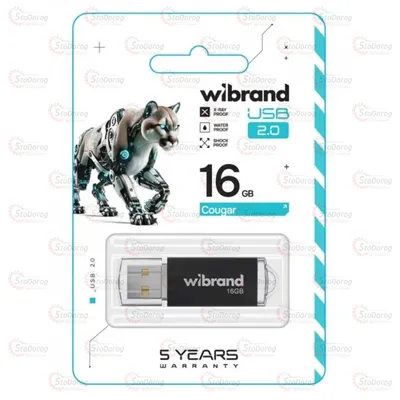Флешка-Карта Памяти 2.0 16Gb Cougar black Wibrand 256801 2