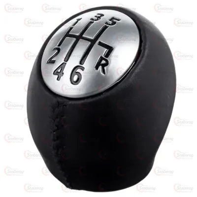 Ручка КПП Renault Megane.Scenic.Laguna MK3.Duster (6 Speed) шкіра,Чорний шов 328650024R №3