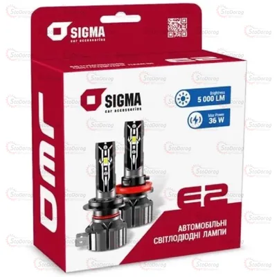 Лампа LED H27 Sigma E2 36W 5000Lm 6000K 9-16V 2
