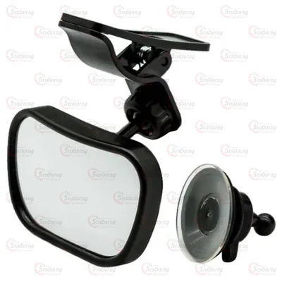 Дзеркало салонне на присосці 90х60мм Elegant 130504 Прищепка