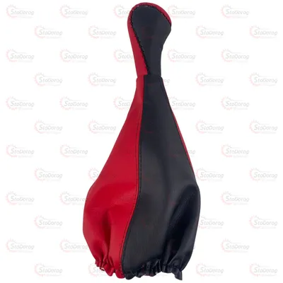 Ручка КПП з Пильником 2108-99 ШкіроЗамінник Червона (Коротка) Avtoban