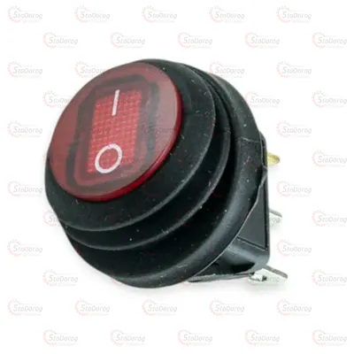 Кнопка герметична кругла 2 положення 3контакта