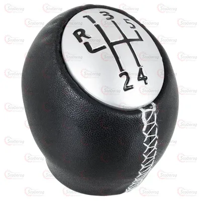 Ручка КПП Renault Megane.Scenic.Laguna MK3.Duster (6 Speed) шкіра,Білий шов 328650024R FXRNT-16/6