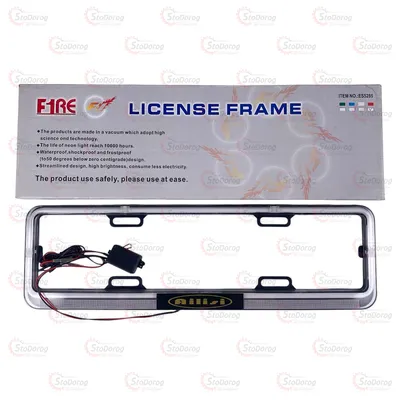 Рамка Номера З Підсвіткою Неон Червоний