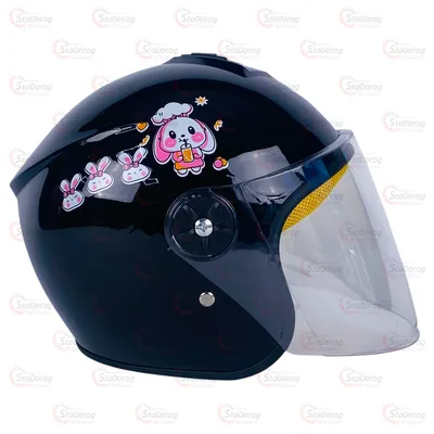 Мото Шолом Дитячий Без Бороди Чорний