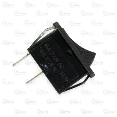 Кнопка універсальна 2положення 2контакти Чорний 20Х11мм 2