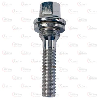 Болт Колісний M12x1,25x39мм Прессшайба Хром Ключ 17