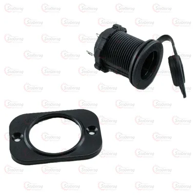 Гніздо під штекер з різьбою з пластиною