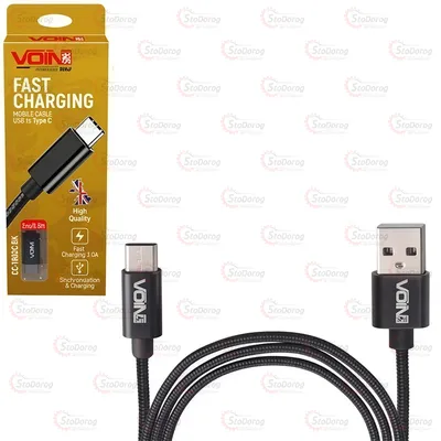 Кабель - Voin 3A 1m Black USB - TYPE-C