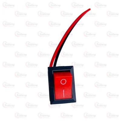 Кнопка універсальна №107 червона + дроти 15см