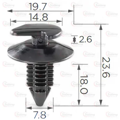 Кліпса двері GM Vaz AMC Chrysler 2