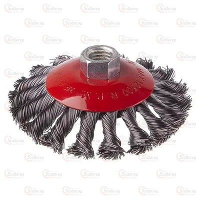 Щітка конусна 100мм з плет. дроту (M14) Intertool BT-4100 2