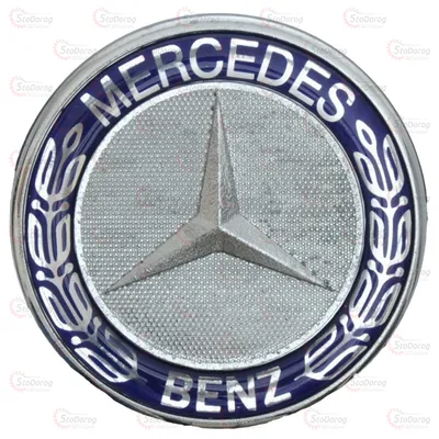 Емблема Mercedes-714 609 D75мм/на капот/2 пуклі/пластик