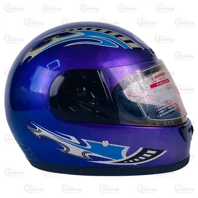 Мото Шолом CN`JM Фіолетовий З Бородою із застібкою Блискавка під ворот