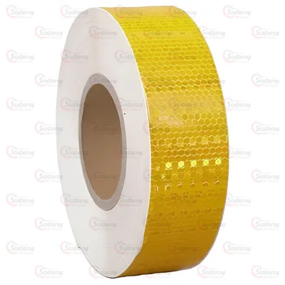 Стрічка Світло- Відбивна Жовта 1м.п.(Соти)