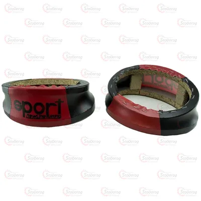 Подіум овал двошаровий високий червоно/чорний SPORT напис